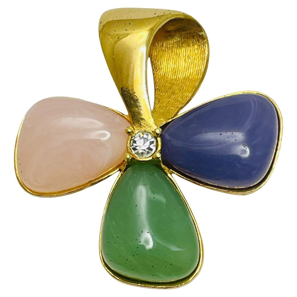 Vintage AVON signed flower pendant necklace
